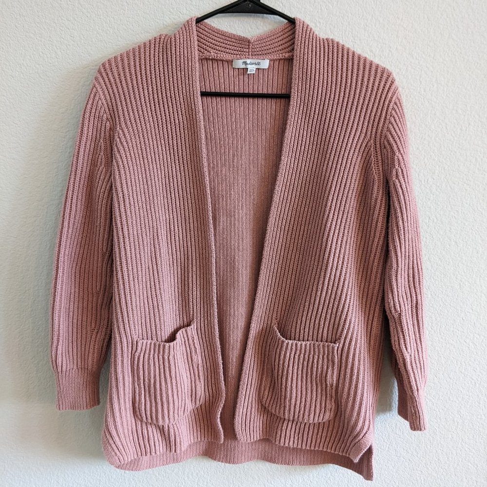 Madewell Women's Sweater Nolan Ribbed Open Front Cardigan Size XXS